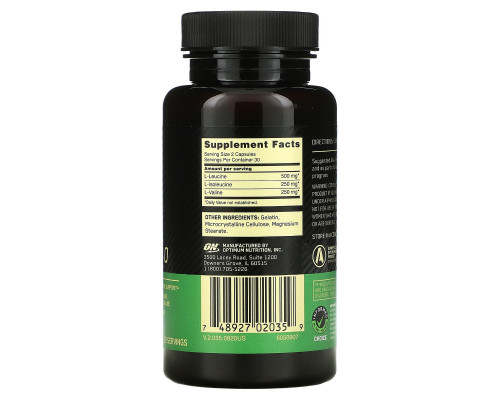 Optimum Nutrition, BCAA 1000 Caps, Mega-Size, 1 g, 60 Capsules Optimum Nutrition, BCAA 1000 Caps, Mega-Size, 1 g, 60 Capsules