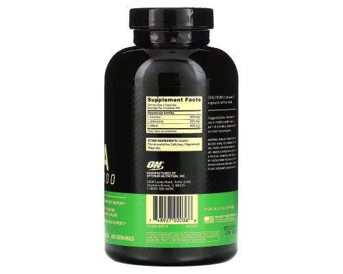 Optimum Nutrition, BCAA 1000, 500 mg, 400 Capsules Optimum Nutrition, BCAA 1000, 500 mg, 400 Capsules