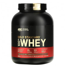 Сывороточный протеин Optimum Nutrition, Gold Standard 100% Whey, шоколадный солод, 2,27 кг (5 фунтов)