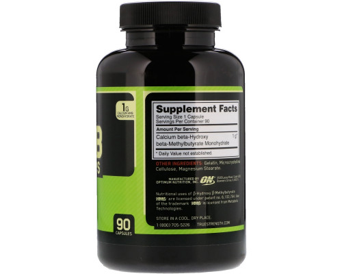 Optimum Nutrition, HMB 1000 Caps, 90 капсул Optimum Nutrition, HMB 1000 Caps, 90 капсул