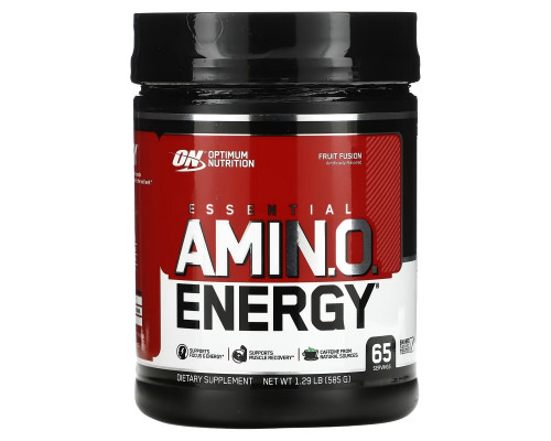Optimum Nutrition, ESSENTIAL AMIN.O. ENERGY, Fruit Fusion, 1.29 lb (585 g) Optimum Nutrition, ESSENTIAL AMIN.O. ENERGY, Fruit Fusion, 1.29 lb (585 g)