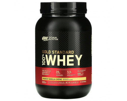 Сывороточный протеин Optimum Nutrition, Gold Standard 100% Whey, сыворотка, французский ванильный крем, 907 г (2 фунта) Сывороточный протеин Optimum Nutrition, Gold Standard 100% Whey, сыворотка, французский ванильный крем, 907 г (2 фунта)