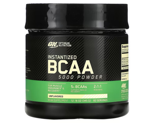 Optimum Nutrition, Instantized BCAA 5000 Powder, Unflavored, 12.16 oz (345 g) Optimum Nutrition, Instantized BCAA 5000 Powder, Unflavored, 12.16 oz (345 g)
