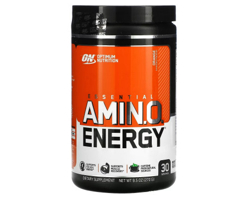 Optimum Nutrition, ESSENTIAL AMIN.O. ENERGY, Orange , 9.5 oz (270 g) Optimum Nutrition, ESSENTIAL AMIN.O. ENERGY, Orange , 9.5 oz (270 g)