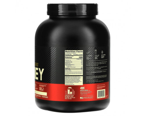 Сывороточный протеин Optimum Nutrition, Gold Standard, 100% сыворотка, белый шоколад, 2,27 кг (5 фунтов)