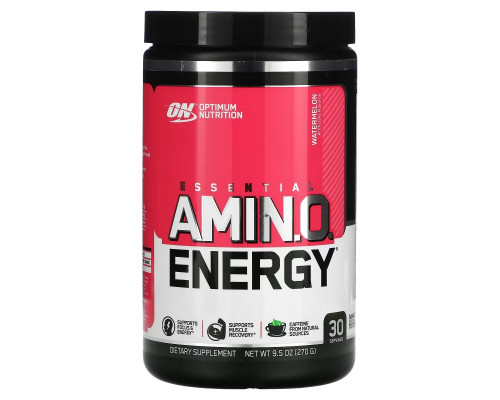 Optimum Nutrition, ESSENTIAL AMIN.O. ENERGY, Watermelon, 9.5 oz (270 g) Optimum Nutrition, ESSENTIAL AMIN.O. ENERGY, Watermelon, 9.5 oz (270 g)