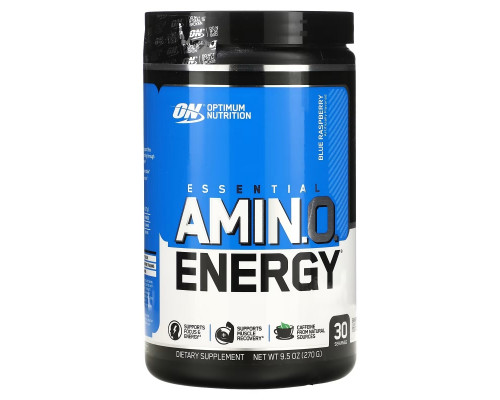 Optimum Nutrition, Essential Amin.O. Energy, голубая малина, 270 г (9,5 унций) Optimum Nutrition, Essential Amin.O. Energy, голубая малина, 270 г (9,5 унций)