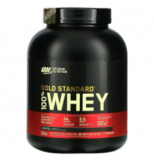 Optimum Nutrition, Золотой Стандарт, 100% Сывороточный Протеин, Кофе, 5 фунтов(2.27 кг)