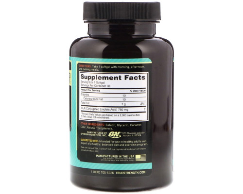 Optimum Nutrition, CLA , 750 mg, 90 Softgels Optimum Nutrition, CLA , 750 mg, 90 Softgels