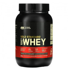 Сывороточный протеин Optimum Nutrition, Gold Standard 100% Whey, сыворотка с насыщенным шоколадным вкусом, 907 г (2 фунта)