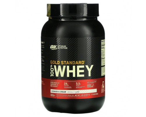 Сывороточный протеин Optimum Nutrition, Gold Standard 100% Whey, сыворотка со вкусом печенья и сливок, 837 г (1,84 фунта) Сывороточный протеин Optimum Nutrition, Gold Standard 100% Whey, сыворотка со вкусом печенья и сливок, 837 г (1,84 фунта)
