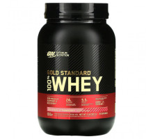 Сывороточный протеин Optimum Nutrition, Gold Standard, 100% Whey, со вкусом клубники, 907 г (2 фунта)