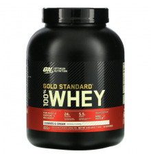 Сывороточный протеин Optimum Nutrition, Gold Standard 100% Whey, сыворотка со вкусом печенья со сливками, 2,1 кг (4,63 фунта)
