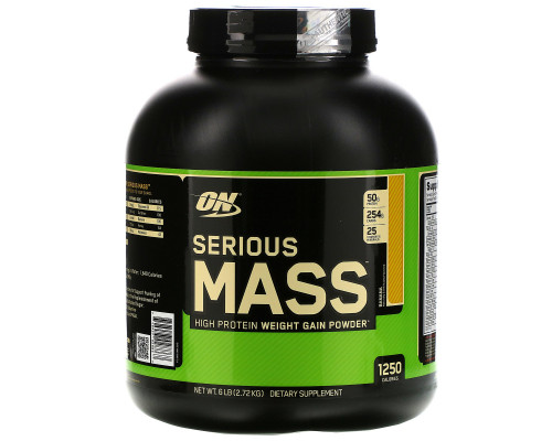 Optimum Nutrition Serious Mass High Protein Weight Gain Powder Banana 6 lbs (2.72 kg) Optimum Nutrition Serious Mass High Protein Weight Gain Powder Banana 6 lbs (2.72 kg)