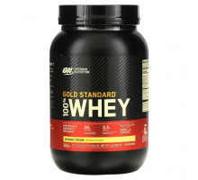 Сывороточный протеин Optimum Nutrition, Gold Standard, 100% сыворотка, со вкусом бананового крема, 907 г (2 фунта)