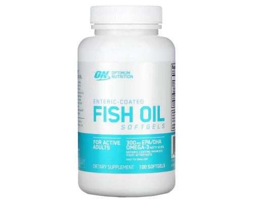 Optimum Nutrition, С Энтеросолюбильным Покрытием Рыбий Жир, 100 Капсул Optimum Nutrition, С Энтеросолюбильным Покрытием Рыбий Жир, 100 Капсул