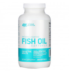 Optimum Nutrition, Кишечнорастворимый рыбий жир, 200 мягких капсул