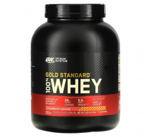 Сывороточный протеин Optimum Nutrition, Gold Standard 100% Whey, сыворотка со вкусом клубники и банана, 2,27 кг (5 фунтов)