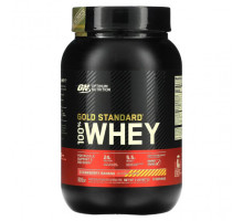 Сывороточный протеин Optimum Nutrition, Gold Standard, 100 % Whey, банан с клубникой, 907 г (2 фунта)