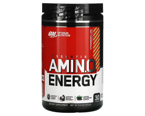 Optimum Nutrition, ESSENTIAL AMIN.O. ENERGY, Strawberry Lime, 9.5 oz (270 g) Optimum Nutrition, ESSENTIAL AMIN.O. ENERGY, Strawberry Lime, 9.5 oz (270 g)
