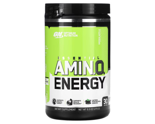 Optimum Nutrition, ESSENTIAL AMIN.O. ENERGY, Green Apple, 9.5 oz (270 g) Optimum Nutrition, ESSENTIAL AMIN.O. ENERGY, Green Apple, 9.5 oz (270 g)