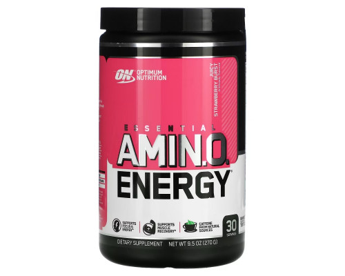 Optimum Nutrition, ESSENTIAL AMIN.O. ENERGY, Juicy Strawberry Burst, 9.5 oz (270 g) Optimum Nutrition, ESSENTIAL AMIN.O. ENERGY, Juicy Strawberry Burst, 9.5 oz (270 g)