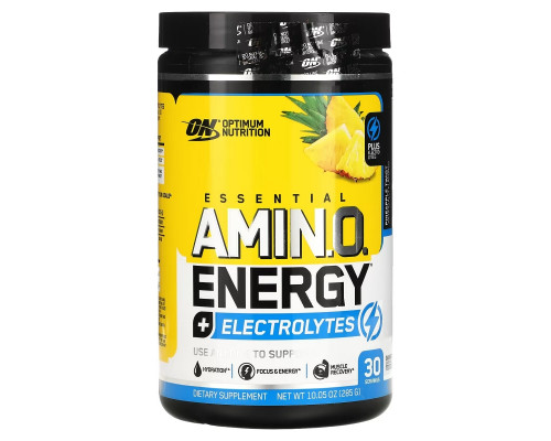 Optimum Nutrition, ESSENTIAL AMIN.O. ENERGY + ELECTROLYTES, Pineapple Twist, 10.05 oz (285 g) Optimum Nutrition, ESSENTIAL AMIN.O. ENERGY + ELECTROLYTES, Pineapple Twist, 10.05 oz (285 g)