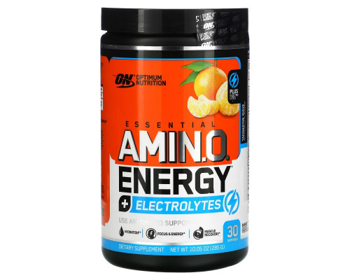 Optimum Nutrition, ESSENTIAL AMIN.O. ENERGY + ELECTROLYTES, Tangerine Wave, 10.05 oz (285 g) Optimum Nutrition, ESSENTIAL AMIN.O. ENERGY + ELECTROLYTES, Tangerine Wave, 10.05 oz (285 g)