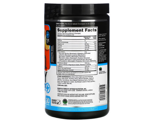 Optimum Nutrition, ESSENTIAL AMIN.O. ENERGY + ELECTROLYTES, Tangerine Wave, 10.05 oz (285 g) Optimum Nutrition, ESSENTIAL AMIN.O. ENERGY + ELECTROLYTES, Tangerine Wave, 10.05 oz (285 g)