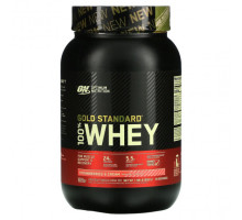 Сывороточный протеин Optimum Nutrition, Gold Standard 100% Whey, сывороточный протеин, со вкусом клубники со сливками, 899 кг (1,98 фунта)