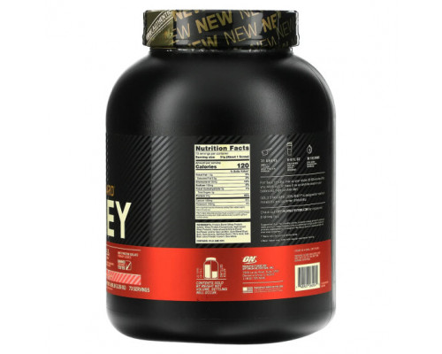 Сывороточный протеин Optimum Nutrition, Gold Standard 100% Whey, сыворотка, клубника и сливки, 2,26 кг (4,98 фунта) Сывороточный протеин Optimum Nutrition, Gold Standard 100% Whey, сыворотка, клубника и сливки, 2,26 кг (4,98 фунта)