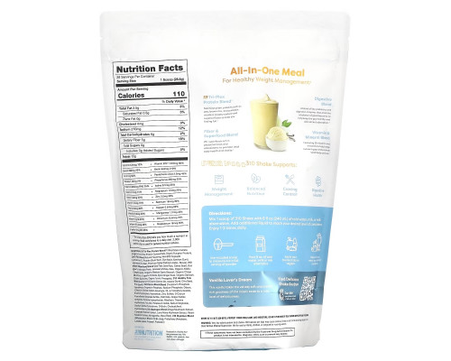 310 Nutrition, All-In-One Meal Shake, Vanilla Creme, 28.4 oz (804.6 g) 310 Nutrition, All-In-One Meal Shake, Vanilla Creme, 28.4 oz (804.6 g)
