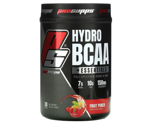 ProSupps, Hydro BCAA +Essentials, Fruit Punch, 14.6 oz (414 g) ProSupps, Hydro BCAA +Essentials, Fruit Punch, 14.6 oz (414 g)