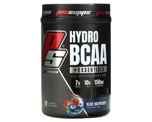 ProSupps, Hydro BCAA +Essentials, Blue Raspberry, 14.6 oz (414 g) ProSupps, Hydro BCAA +Essentials, Blue Raspberry, 14.6 oz (414 g)
