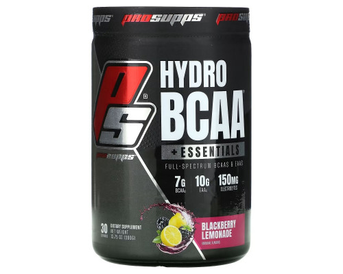 ProSupps, Hydro BCAA + Essentials, Blackberry Lemonade, 13.75 oz (390 g) ProSupps, Hydro BCAA + Essentials, Blackberry Lemonade, 13.75 oz (390 g)