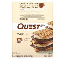 Quest Nutrition, Протеиновый батончик «Печенье с зефиром», 12 батончиков, 60 г (2,12 унции) каждый