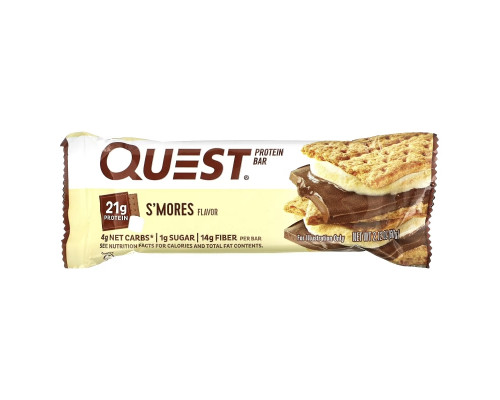 Quest Nutrition, Протеиновый батончик «Печенье с зефиром», 12 батончиков, 60 г (2,12 унции) Quest Nutrition, Протеиновый батончик «Печенье с зефиром», 12 батончиков, 60 г (2,12 унции)