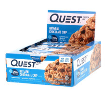 Quest Nutrition, QuestBar, Protein Bar, Oatmeal Chocolate Chip, 12 Bars, 2.1 oz (60 g) Each