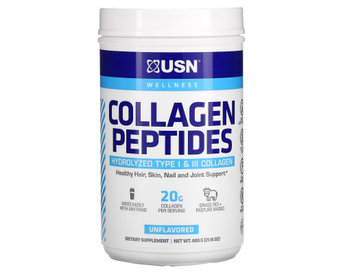 USN, Collagen Peptides, Unflavored, 21.16 oz (600 g) USN, Collagen Peptides, Unflavored, 21.16 oz (600 g)