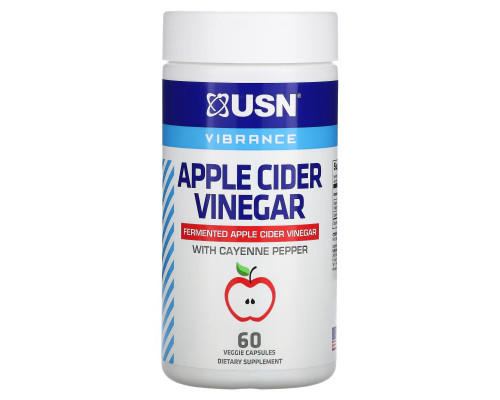 USN, Apple Cider Vinegar with Cayenne Pepper, 60 Veggie Capsules USN, Apple Cider Vinegar with Cayenne Pepper, 60 Veggie Capsules