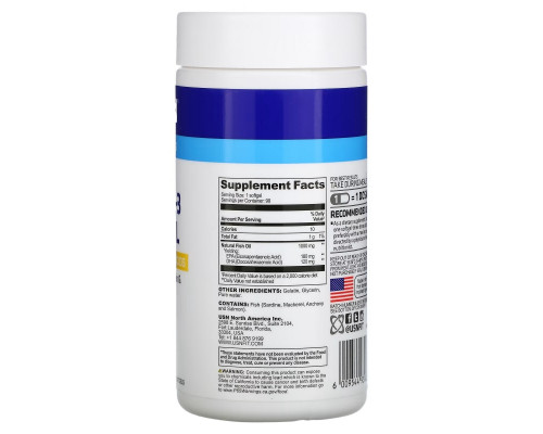 USN, Omega-3 Fish Oil, 1,000 mg, 90 Softgels USN, Omega-3 Fish Oil, 1,000 mg, 90 Softgels