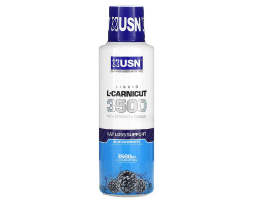 USN, Liquid L-Carnicut 3500, Max Strength Dosage, Blue Raspberry, 15.22 fl oz (450 ml) USN, Liquid L-Carnicut 3500, Max Strength Dosage, Blue Raspberry, 15.22 fl oz (450 ml)
