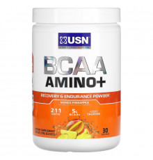 USN, BCAA Amino+, Recovery & Endurance Powder, Mango Pineapple, 9.63 oz (273 g)