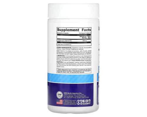 USN, L-Arginine, 500 mg , 60 Capsules USN, L-Arginine, 500 mg , 60 Capsules
