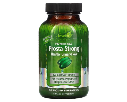 Irwin Naturals Prosta-Strong 90 мягких желатиновых капсул с жидкостью Irwin Naturals Prosta-Strong 90 мягких желатиновых капсул с жидкостью
