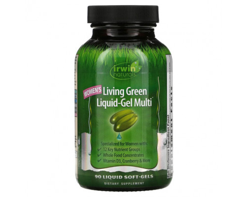 Витаминно-минеральные комплексы Women's Living Green Liquid-Gel Multi, 90 Liquid Soft-Gels Витаминно-минеральные комплексы Women's Living Green Liquid-Gel Multi, 90 Liquid Soft-Gels