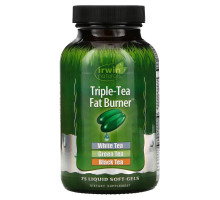 Irwin Naturals Сжигатель жира Тройной Чай 75 гелевых капсул с жидким наполнением