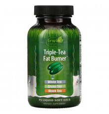 Irwin Naturals Сжигатель жира Тройной Чай 75 гелевых капсул с жидким наполнением