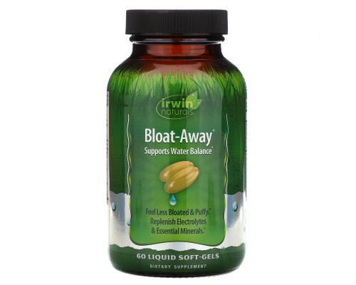 Irwin Naturals Bloat-Away диуретик 60 жидких гелевых капсул Irwin Naturals Bloat-Away диуретик 60 жидких гелевых капсул