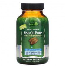Рыбий жир и Омега 3, 6, 9 Irwin Naturals, Fish Oil Pure, Double Potency, Citrus, 60 Liquid Soft-Gels